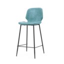 Bar chair Seashell low blue