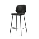 Bar chair Seashell low black