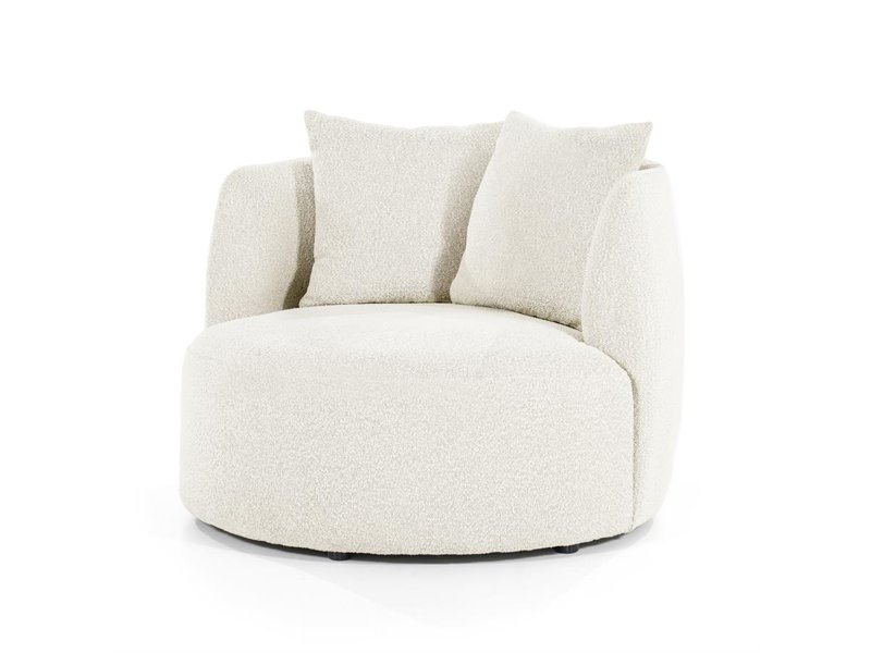 Fauteuil Louis met kussen beige spark