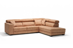 hoekbank cognac kleur