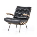 Sessel Bastiaan - schwarzes java leder