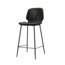 Bar chair Seashell high black