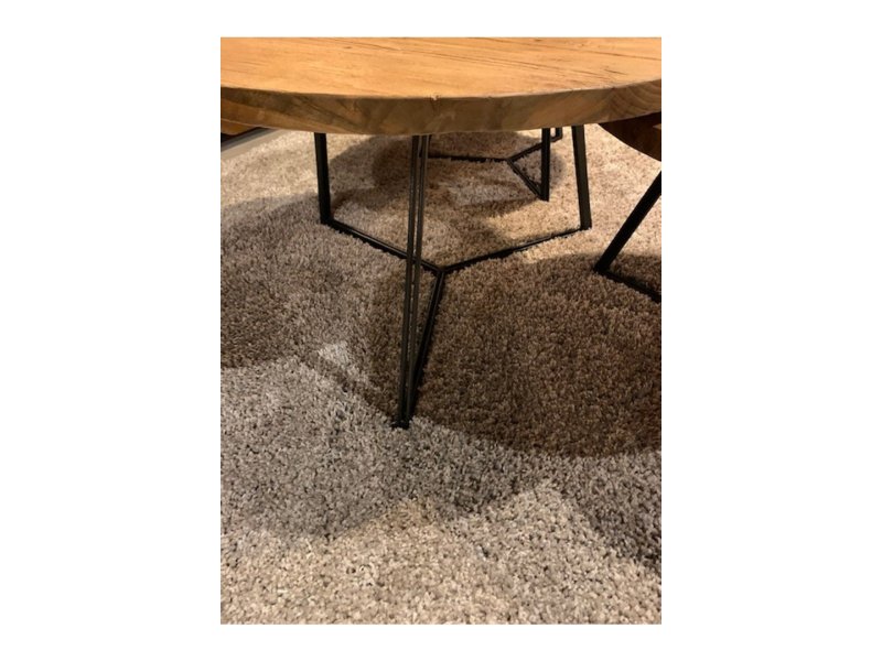 Stoer en eenvoudige salontafel Rocco set van 3 stuks