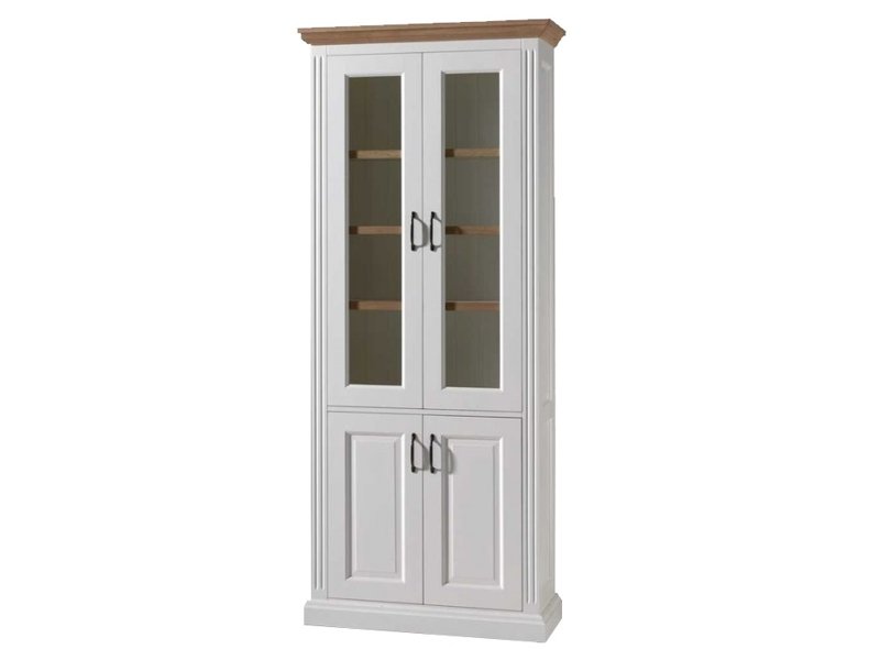 Vitrinenschrank mit Eichenkranzleiste