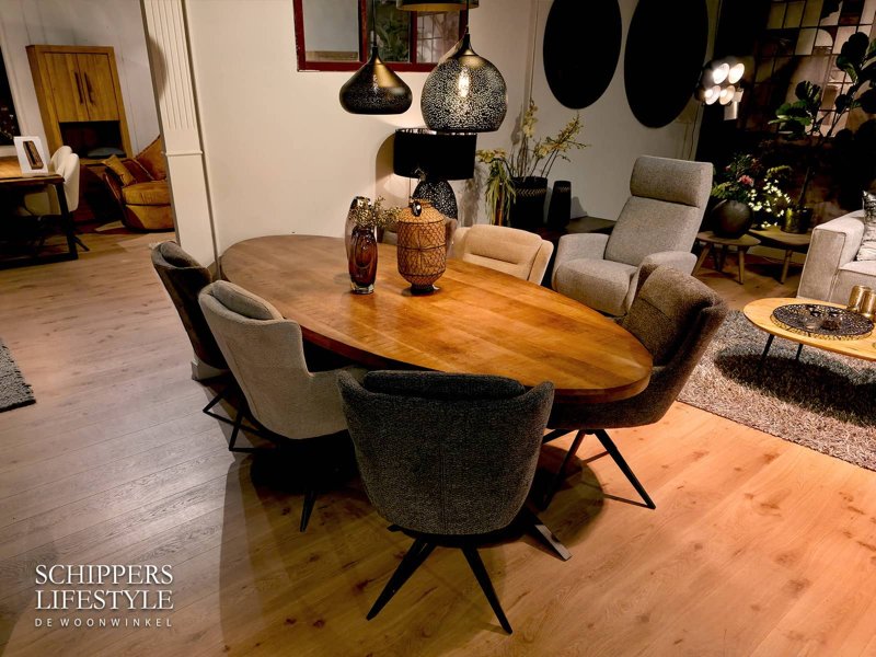 Ovale eettafel 6 persoons