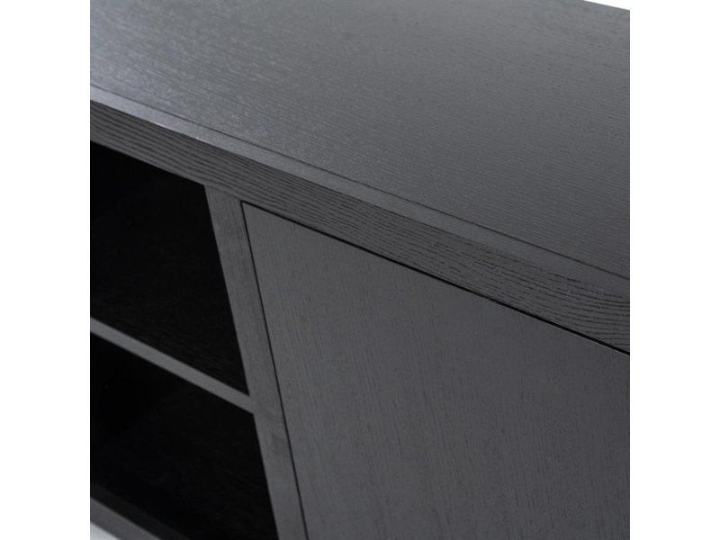 Dressoir Helsinki 200cm 2-drs. 2 laden - zwart