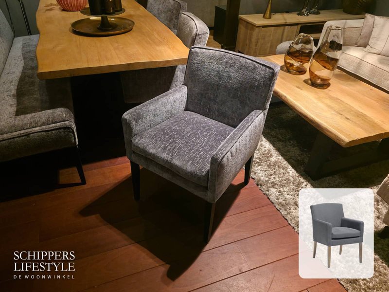 Bequemer Stoff-Esszimmerstuhl