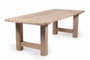 Oud eiken tafel met poot 12/12 cm geheel massief