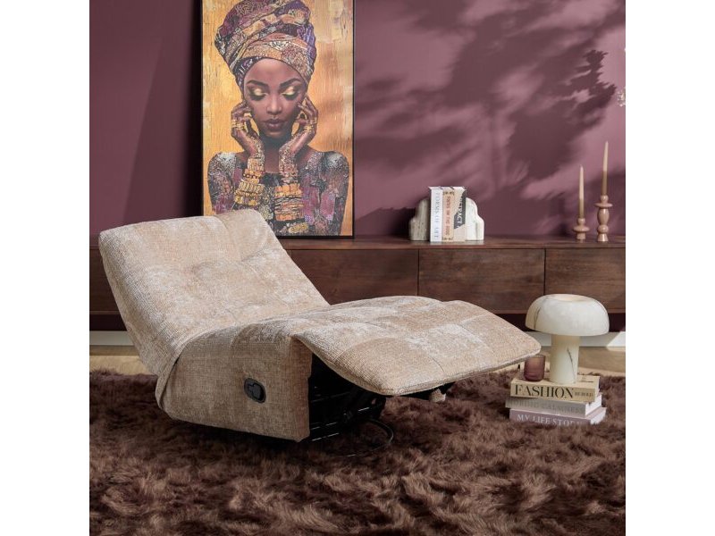 Relaxsessel aus Stoff, beige
