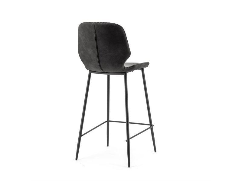 Bar chair Seashell high black