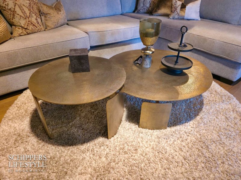 Gouden salontafel 2-delig