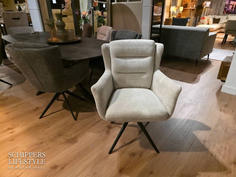 Stuhl Esszimmer Stoff weiß