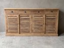 Prachtig recycled teak houten dressoir 100 hoog