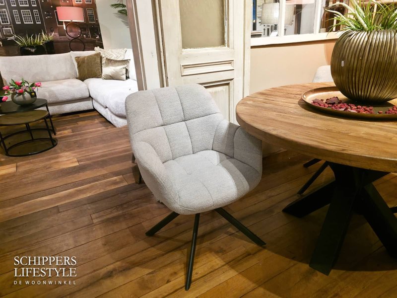 Luxuriöser Esszimmerstuhl aus Stoff