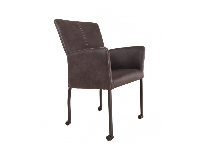 Armstoel Andre in meerdere kleuren en leersoorten leverbaar .