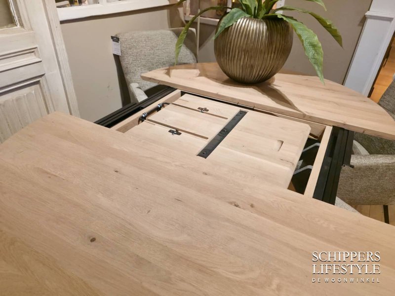 Uitschuifbare ronde tafel 120
