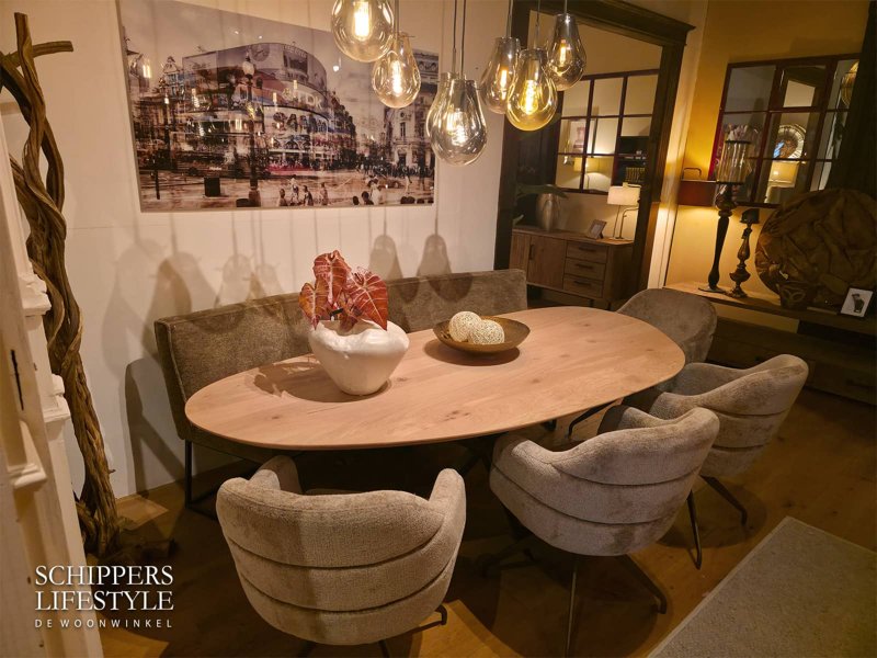 Tafel op maat druppelvorm