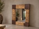 Houten spiegel teak 60 x 60