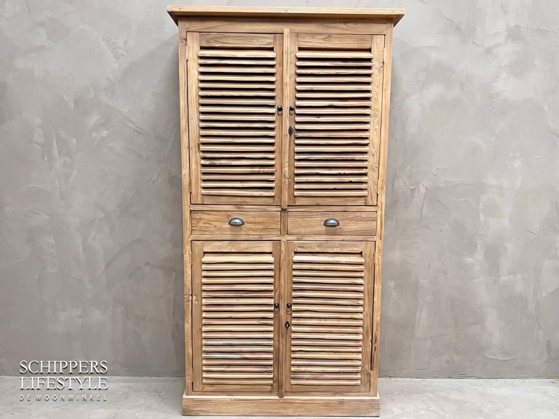 Gerecycled teak 100 cm breed lamellen en 200 hoog
