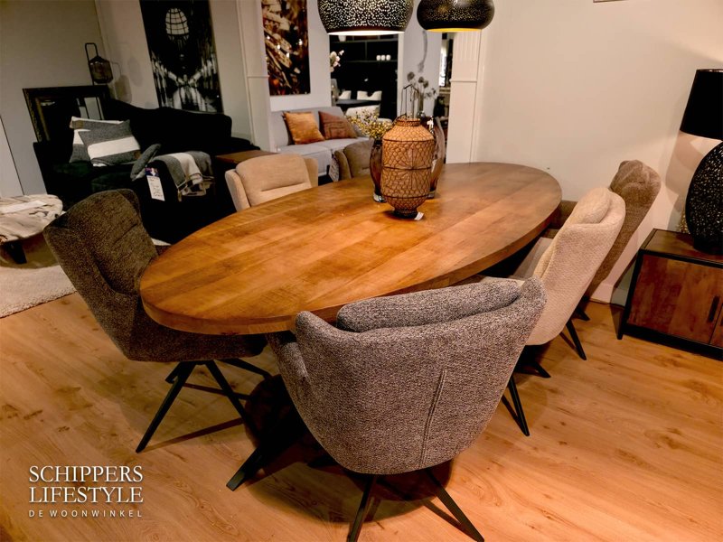 Mango eettafel ovaal