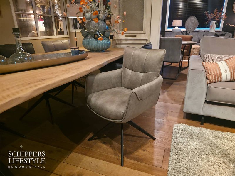 Stoel eettafel grijs