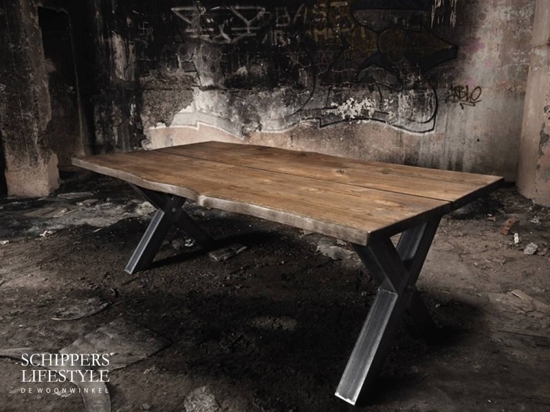 Rustieke eetkamertafel Sharon - eiken