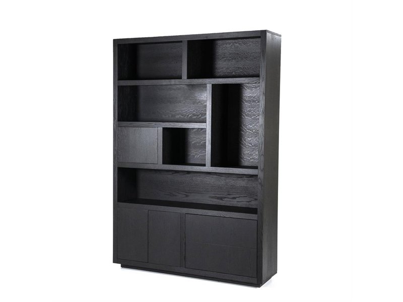 Kabinet Helsinki 2-delig 2 laden - zwart