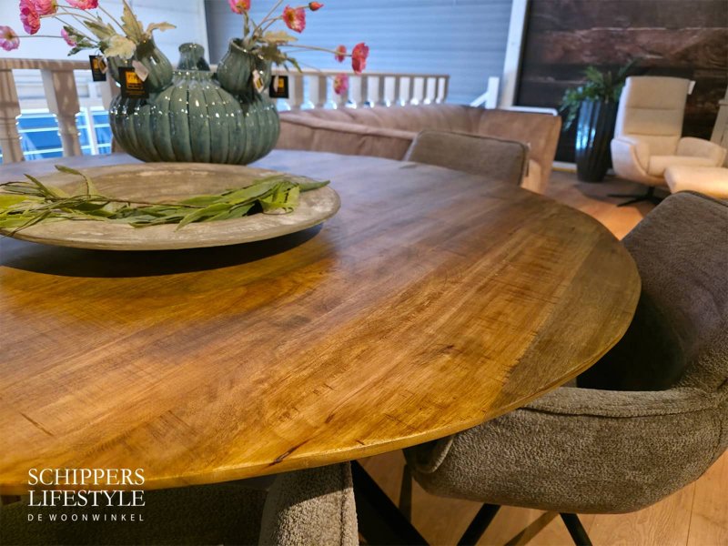 Mango houten rond eettafel