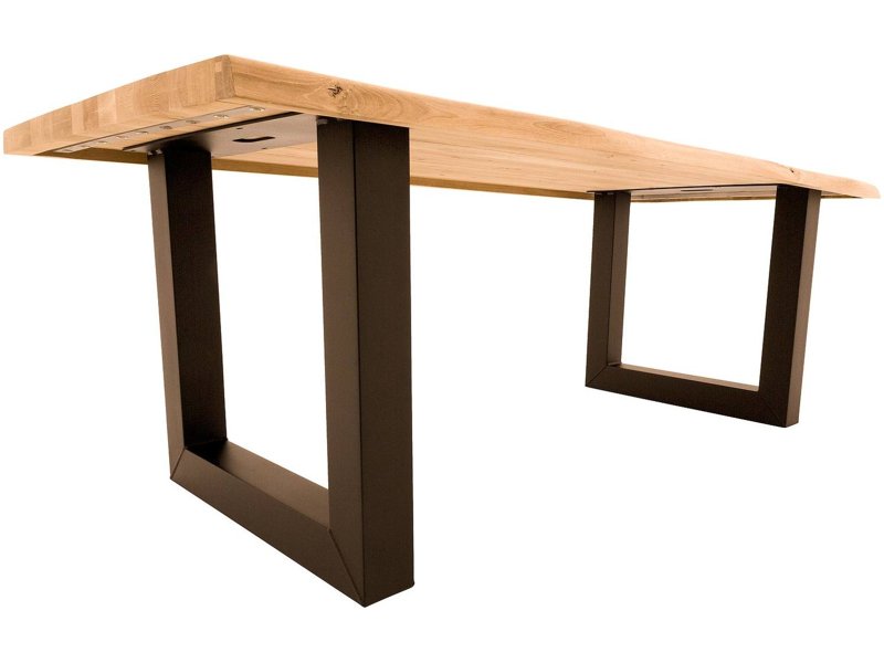 Eiken boomstamtafel - Sledepoot (breed)