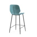 Bar chair Seashell low blue