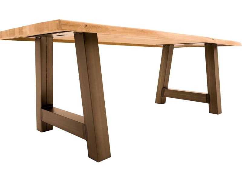 Eiken boomstamtafel - A-poot