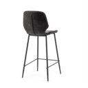 Bar chair Seashell low black