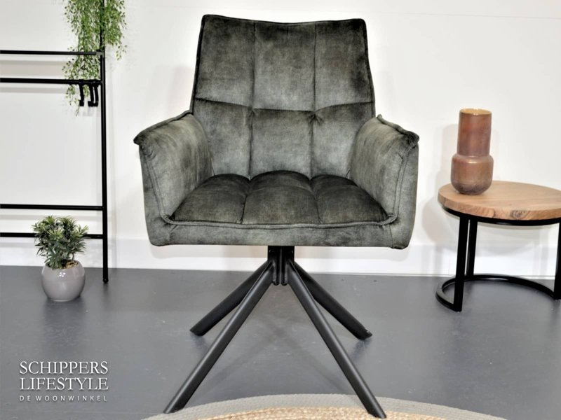 Groene eetkamerstoel