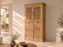 200 cm hoge kast gerecycled teak lamellen
