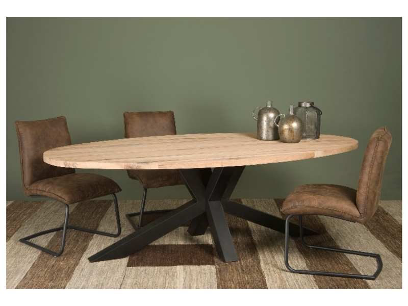 Eettafel ovaal eiken