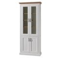Vitrinenschrank mit Eichenkranzleiste