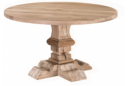 Vintage eettafel rond, robuust met veel mogelijkheden.