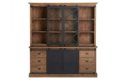 Teak Sideboard mit schwarzen Stahltüren