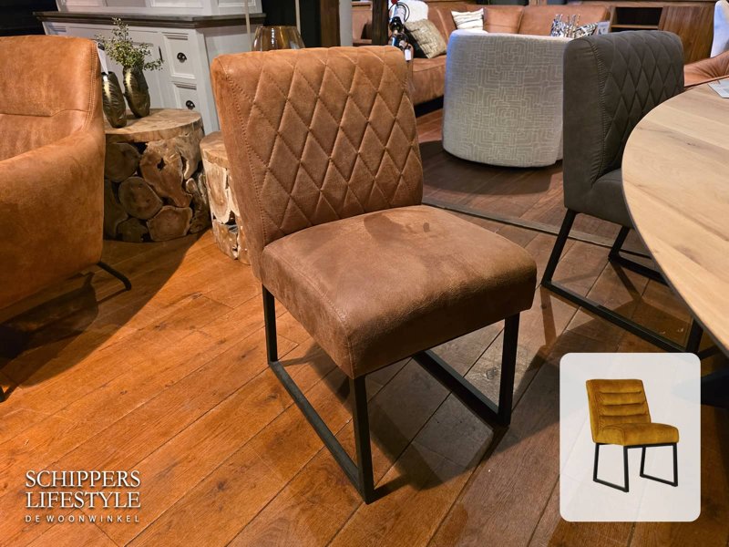 Eetkamerstoel luxe zonder armen