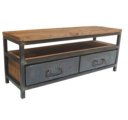 Industrieel tv-meubel Hudson van teak