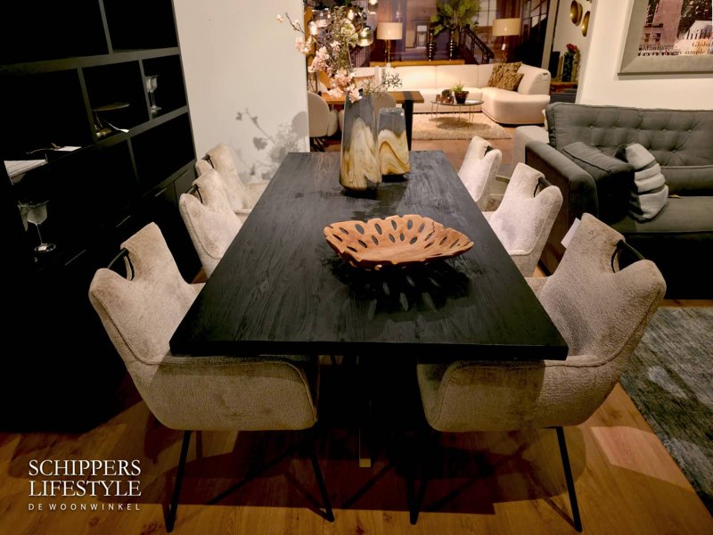 Eettafel donker 6 personen