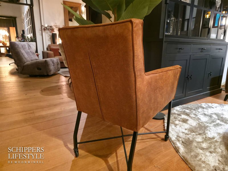 Grote eetkamerstoel leer